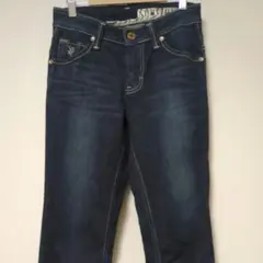 SOMETHING ダークブルー スキニーデニム