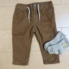 ベビーGAPコーデュロイパンツ 80cm ソックス付き