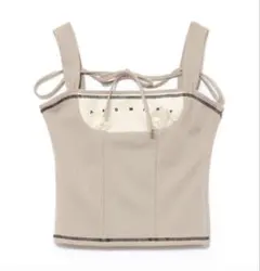 andmary Luca stitch tops beige リバイバル andmary Luca stitch tops - メルカリ