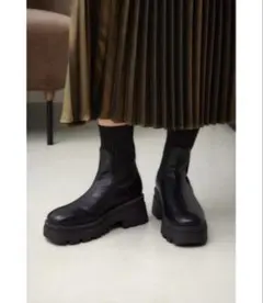 【アズールバイマウジー】トラックソールソックスブーツ M23.5～24.0cm