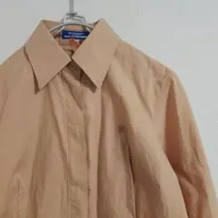 【BURBERRY BLUE LABEL】七分袖ベージュシャツ　サイズM(38)