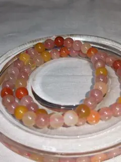 ★天然石ブレスレット※瑪瑙、カラフルメノウ2本セット