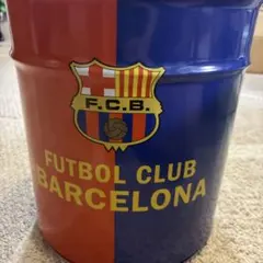 FC Barcelona メタル物入れ　スペイン現地購入品