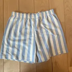 H&M Bluey 水色ストライプ 半ズボン 4-6Y