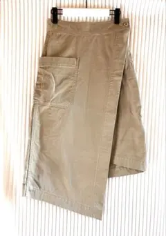 【美品】HYKE ハイク　アシンメトリー　ミリタリースカート　ベージュ　1サイズ