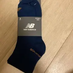 new balance ソックス 3パック 24-26cm