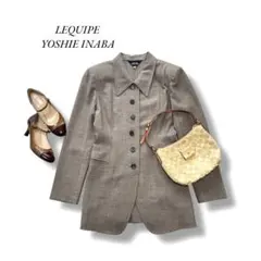 【L’EQUIPE YOSHIE INABA】レキップ ジャケット 9 毛混紡