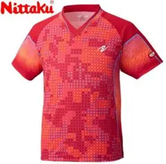 美品 ニッタク スカイミルキーシャツNW2189-20 ユニフォーム 卓球 SS