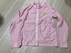 ピンク ドット柄 ラッシュガード 130cm