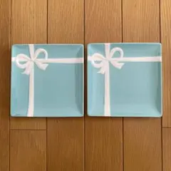 Tiffany & Co. 水色リボン皿 2枚セット