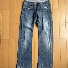 MPS デニムブルー ストレートパンツ 140cm