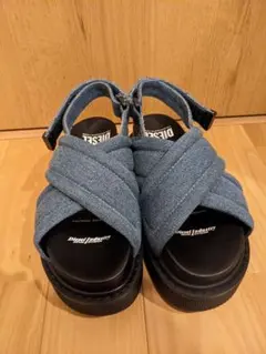 DIESEL デニムブルー 厚底サンダルのサムネイル