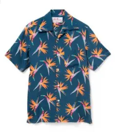 Aloha Blossom 極楽鳥花 半袖アロハシャツ サイズ38のサムネイル