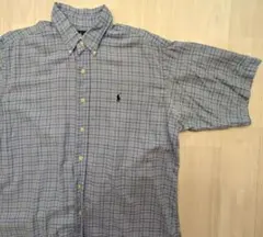 Ralph Lauren 半袖ボタンダウンチェックシャツ　90s 古着