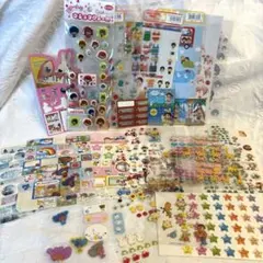 平成レトロ　当時モノ　シール　ぷくぷくシール　キラキラシールなど　まとめ売り