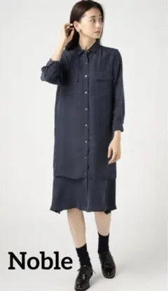 【美品】Noble ノーブル　シャツワンピース　ワンピース