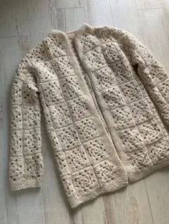 ヴィンテージレース編み ニットカーディガン