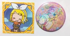 鏡音リン ホログラム缶バッジ ステッカー セット
