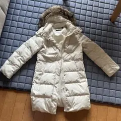 UNIQLO ファー付きホワイトダウンジャケット M