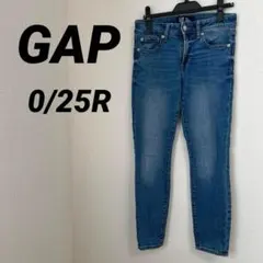 18【GAP】スキニーパンツ　デニム　（S）　ブルー　シンプル　ジップアップ