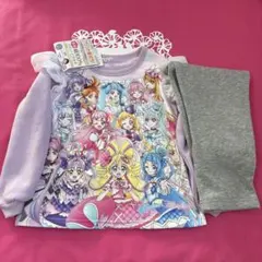 AllStarsプリキュア　光パジャマ110cm 裏起毛 ブランドバンダイ。