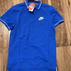 未使用タグ付き　Nike 青 M ポロシャツ
