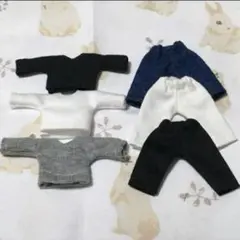 【限定SALE】オビツ11 服 ハンドメイド シャツ+ズボン(黒) 6点セット