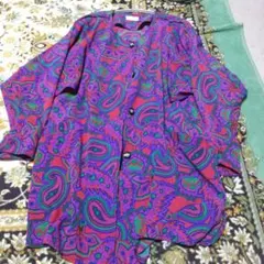 ペイズリー柄 長袖シャツ