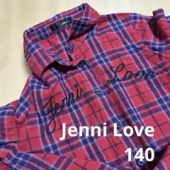 Jenni Love 140 チェック　ブラウス シャツ