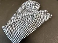 ハッシュアッシュ　チェック　ズボン　モノトーン　白黒　110cm ポイント消化に