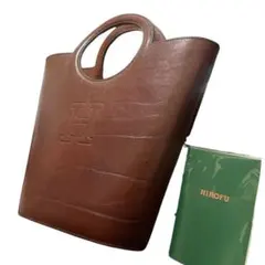 美品HIROFUヒロフ レザー ハンドバッグ トートバッグ レディース ブラウン