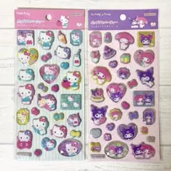 ポップデコパーティー ラメきらクリスタルシール キティ マイメロ クロミ ②