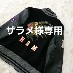 ハリウッドランチマーケット スカジャン ブルゾン 刺繍 蝶々 サテン ベロア ハリウッドランチマーケット スカジャン ブルゾン 刺繍 蝶々