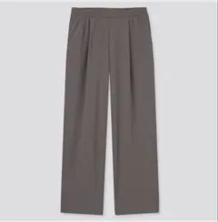 UNIQLO クレープジャージーストレートパンツ Lサイズ 丈標準 グレー