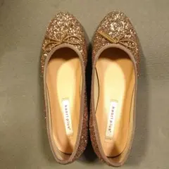 プラチナグリッター バレエシューズ 　美品