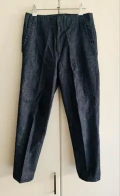 【美品】INED ジップフライ フリルポケット　センタープレスデニム