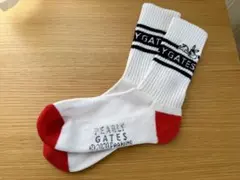 PEARLY GATES メンズソックス ホワイト/レッド