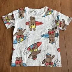 クマ サーフィン柄 Tシャツ 90