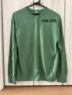【美品】ユニクロ　UVカットクルーネックカーディガン（長袖）XXL