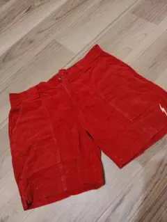 コーデュロイショートパンツ レッド Lサイズのサムネイル