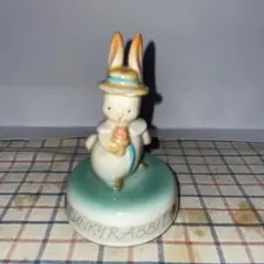 funky rabbit うさぎオルゴール 箱あり 陶器製 アンティーク小物