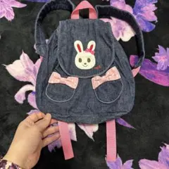 ミキハウス　うさこ　ベビーリュック　デニムリュック