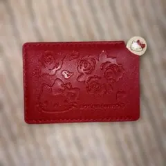 ハローキティ カードミラー レッド