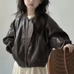 韓国子供服　レザージャケット