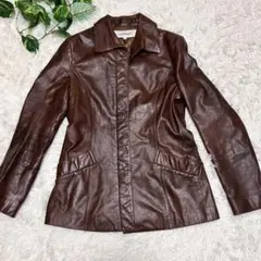 【ロートレアモン】本革 レザージャケット 山羊革 ブラウン Lサイズ相当