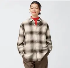 GU★フランネルチェックシャツ