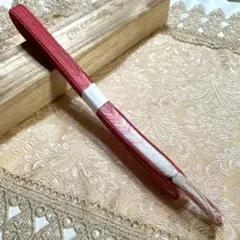 着物-帯締め886 【正絹】平組 えんじ赤×白 上品フォーマル