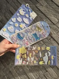 サンリオシナモンロールウォーターシールもちもちマシュマロシールクリアシールセット