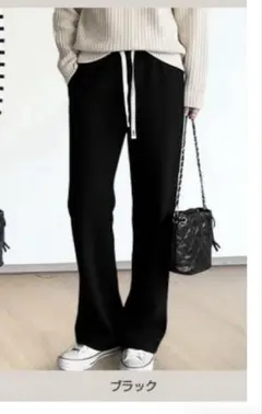 ダークエンジェル　裏起毛コーデュロイ ワイドパンツ XL 黒