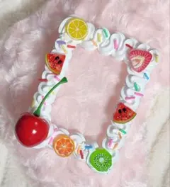 トレカケース　ホイップデコ　硬質カードケースデコ　ゆめかわ　フルーツ　B8